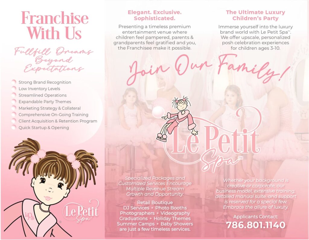 Join the Le Petit Youth Spa family! ✨ Own a franchise and bring luxury kids’ spa parties & pampering experiences to your city. Low inventory, high demand—apply today!