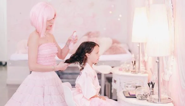 Mother and daughter self-care at a mommy and me spa day in Miami